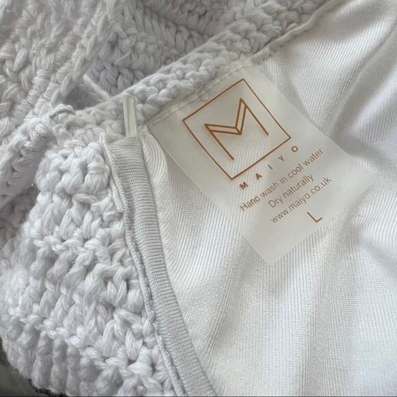 NWOT Maiyo Daisy High Waisted Bikini Set in White - Picture 13 of 13